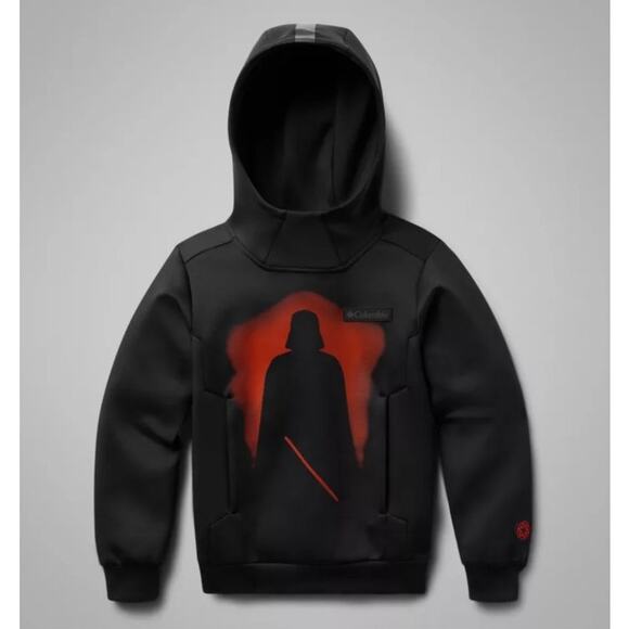 NEW Star Wars x Columbia Darth Vader Pullover Hoodie Adult Small Lightsaber - Picture 2 of 10